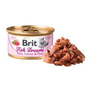 Brit Fish Dreams Tuna, Carrot & Pea konzerva pro kočky 80 g