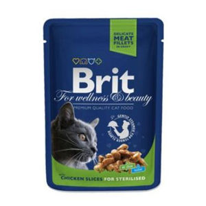 BRIT Premium Cat kapsa Chicken Slices for Steril 100 g