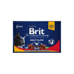 BRIT Premium Cat kapsa Meat Plate 400 g (4x100 g)