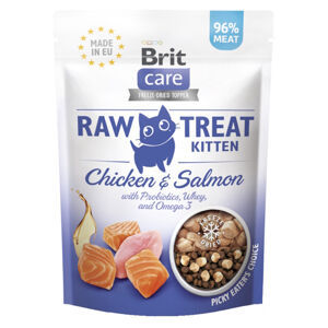 BRIT Raw Treat Cat Kitten Chicken&Salmon pamlsky pro koťata 40 g