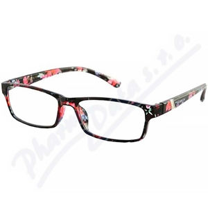 AMERICAN WAY brýle čtecí +3.50 černo-květinové