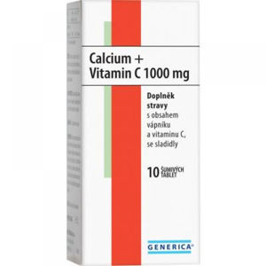 GENERICA Calcium + vitamin C 1000 mg 10 tablet