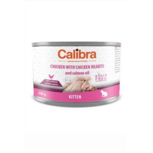 CALIBRA Cat Kitten kuře a kuřecí srdíčka konzerva pro kotě 200 g