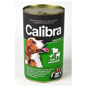 CALIBRA Dog  konzerva jehněčí+hovězí+kuřecí v želé 1240 g