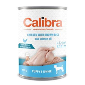 CALIBRA Dog  konzerva Junior kuře s hnědou rýží 400 g