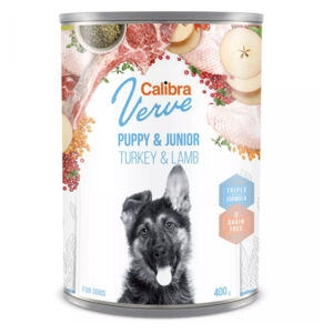 CALIBRA Verve Puppy & Junior Turkey&Lamb konzerva pro štěňata 400 g
