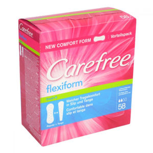 CAREFREE Flexiform slipové vložky se svěží vůní 56 kusů