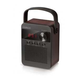 CARNEO F90 FM rádio a bluetooth reproduktor v černo dřevěném provedení