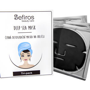 SEFIROS Černá detoxikační maska na obličej 3 ks