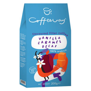 COFFEEWAY Vanilla caramel gecaffeinated mletá káva 200 g