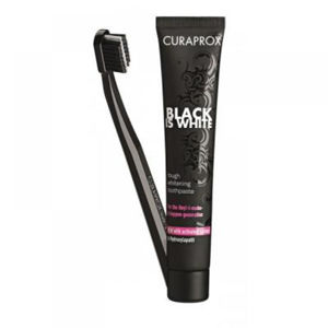 CURAPROX Black is White set bělící zubní pasta 90 ml + zubní kartáček 5460