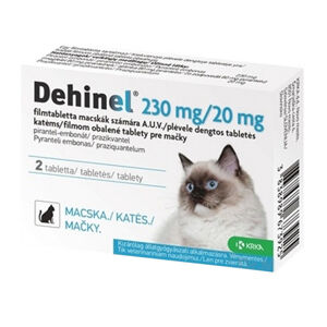 DEHINEL 230 mg/20 mg tablety pro kočky 2 ks, poškozený obal