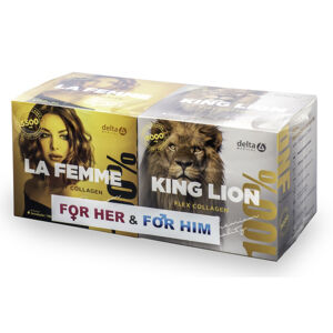 DELTA COLLAGEN La Femme & Ki mg Lion Collagen rozpustný prášek 196 g + 240 g