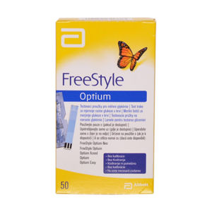 FREESTYLE Optium testovací proužky 50 kusů, poškozený obal