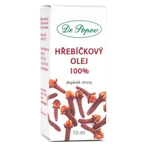 DR.POPOV Hřebíčkový olej 100% 10 ml, poškozený obal