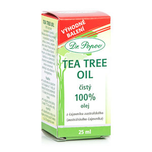 DR. POPOV Tea tree oil 25 ml, poškozený obal