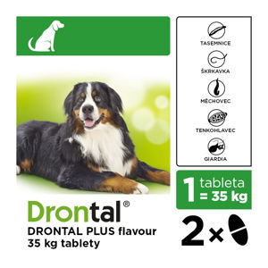DRONTAL flavour pro psy nad 35 kg a.u.v. 2 tablety