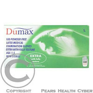 DUMAX vyšetřující latexové nesterilní nepudrované rukavice XL/100ks