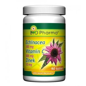 BIO PHARMA Echinacea 100 mg + vitamin C 500 mg + zinek 10 mg 90 + 30 tablet