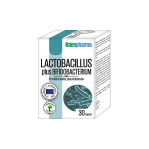 EDENPHARMA Lactobacillus Plus Bifidobacterium 30 kapslí, poškozený obal