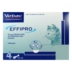 VIRBAC EFFIPRO 50 mg spot-on Cat a.u.v roztok 4x0.5 ml (pp pipety)