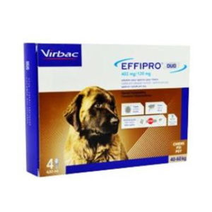 EFFIPRO DUO 402/120 mg spot-on pro psy XL (40-60 kg) 4,02 ml 4 pipety