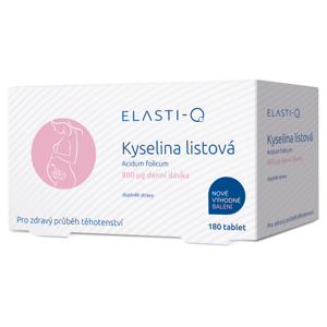 ELASTI-Q Kyselina listová 800 180 tablet, poškozený obal