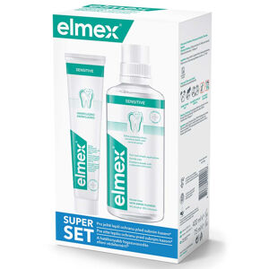 ELMEX Sensitive ústní voda 400 ml + Zubní pasta 75 ml