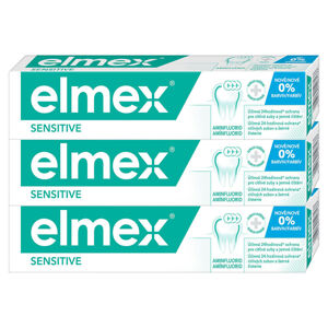 ELMEX Sensitive Zubní pasta pro citlivé zuby 3 x 75 ml, poškozený obal