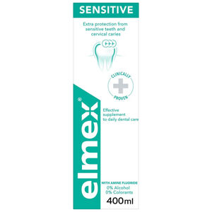ELMEX Sensitive Ústní voda pro citlivé zuby 400 ml, poškozený obal