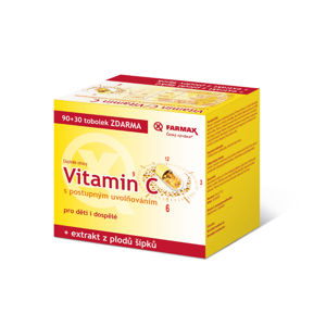 FARMAX Vitamin C s postupným uvolňováním 90+30 tobolek, poškozený obal