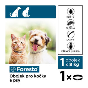 FORESTO Obojek pro kočky a psy do 8 kg délka 38 cm