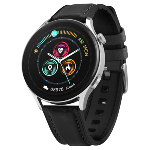 GARETT ELECTRONICS Smartwatch Men Elegance RT černá kůže chytré hodinky