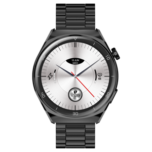 GARETT Smartwatch V12 Black leather Chytré hodinky