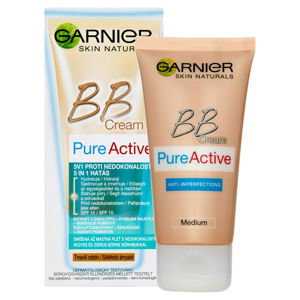 GARNIER Skin Naturals BB Cream Pure Active 5v1 Proti nedokonalostem Tmavší odstín 50 ml