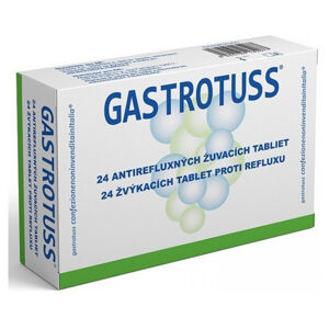 GASTROTUSS Žvýkací  tablety proti refluxu 24 kusů