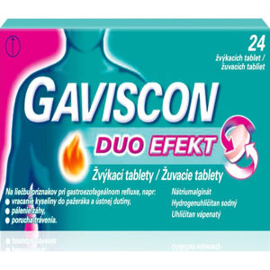 GAVISCON Duo Efekt žvýkací tablety 24 kusů