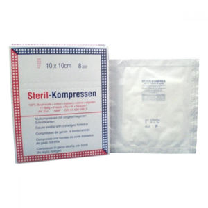 Gáza hydrofilní kompresní sterilní 10x10cm/5ks Steriwund