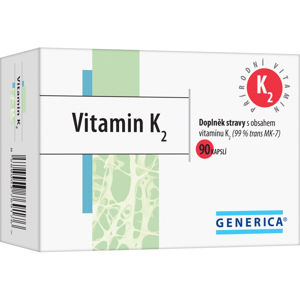 GENERICA Vitamin K2 90 kapslí, poškozený obal
