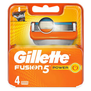 GILLETTE Fusion Power Náhradní hlavice pro muže 4 ks, poškozený obal