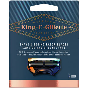 GILLETTE King Shave&Edging Náhradní hlavice 3 ks