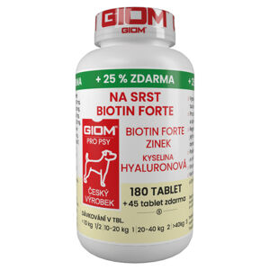 GIOM Na srst Biotin forte 180 tablet + 25% zdarma