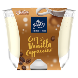 GLADE Maxi Svíčka vonná Cosy Vanilla Cappuccino 224 g