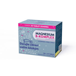 GLENMARK Magnesium B-komplex 100+20 tablet VÁNOCE, poškozený obal