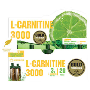 GOLDNUTRITION L-Carnitine 3000 mg citron 20 ampulí, nekompletní