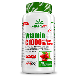 GREENDAY Vitamin C 1000 mg s extraktem z šípků 60 kapslí