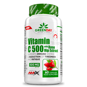 GREENDAY Vitamin C 500 mg s extraktem z šípků 60 kapslí