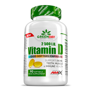 GREENDAY Vitamin D3 2500 I.U. 90 kapslí