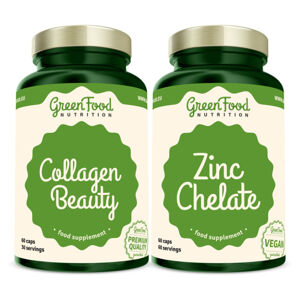 GREENFOOD NUTRITION Collagen beauty 60 kapslí + zinc chelate 60 kapslí