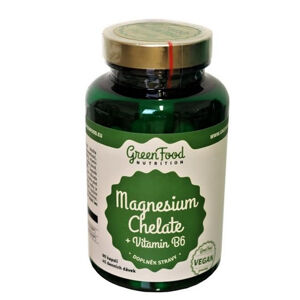 GREENFOOD NUTRITION Magnesium chelát + vitamin B6 90 kapslí, poškozený obal